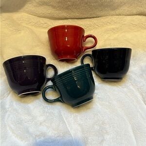 Set of 4 Fiesta Art Deco 8 oz. Coffee Mugs